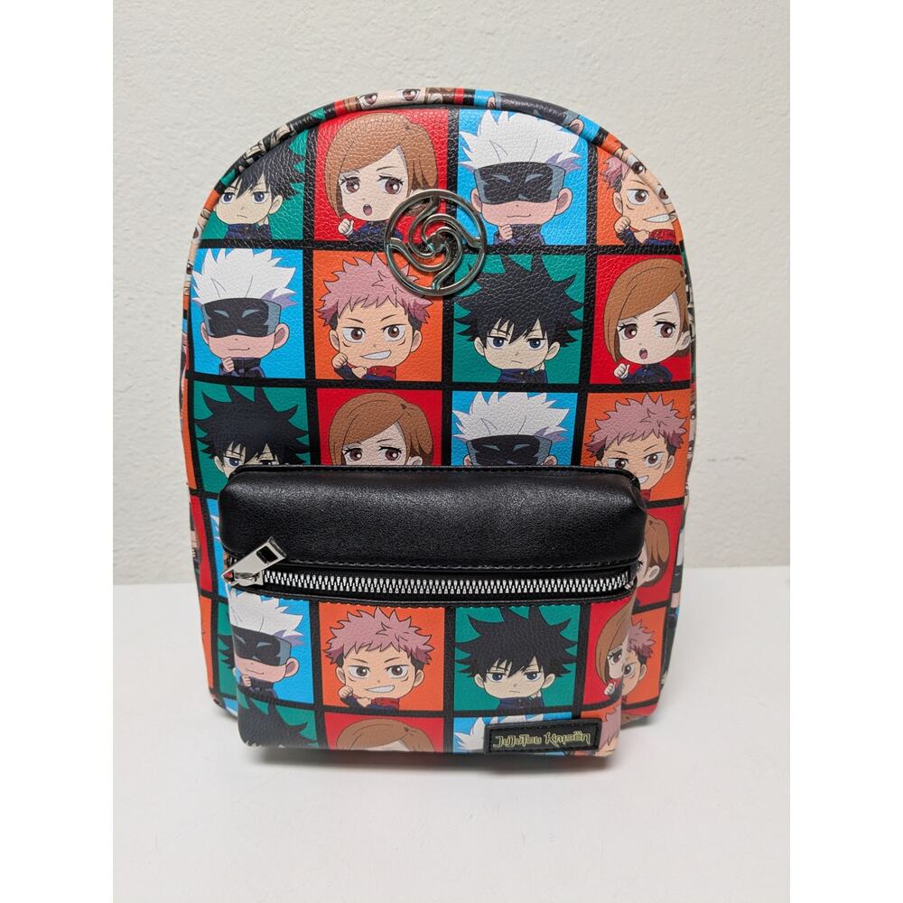 Jujutsu Kaisen Crunchyroll Bioworld Chibi Character Grid Mini Backpack NWT